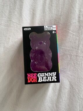 Schylling Nee Doh Purple Gummy Bear Stress Toy